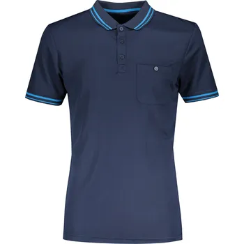 Pánské tričko Pánské triko s límečkem funkční komfort JAMES NICHOLSON JN702 NAVY/AQUA S