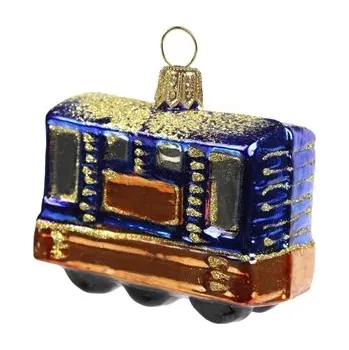 Vánoční ozdoba vagon modrý