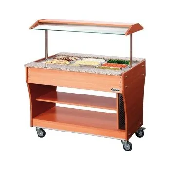 Servírovací stolek Bartscher 125.613 Bufetový vozík - teplý - 3 x 1/1 GN