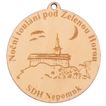 Medaile dřevěná DRM050 - průměr 50 mm