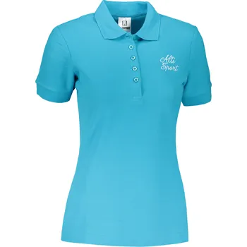 Dámské triko s límečkem ALTISPORT ALW056210 TYRKYSOVÁ XL