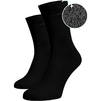 Dámské termo ponožky Vysoké teplé ponožky Černé Černá Bavlna 35-38