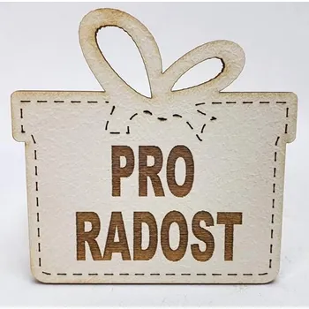 Dárková krabička Jmenovka dřevěná - dárek malý - Pro radost