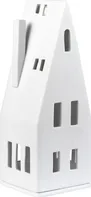 Glassor Porcelánový svícen domeček komínem 20 cm