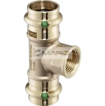 rozdělovač topení Viega Sanpress T-kus Cu lisovací 2217.2 s vnitřním závitem, pro vodu/topení 22 x 1/2" x 22 mm, 115944