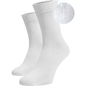 Dámské termo ponožky Vysoké teplé ponožky Bílé Bílá Bavlna 39-41