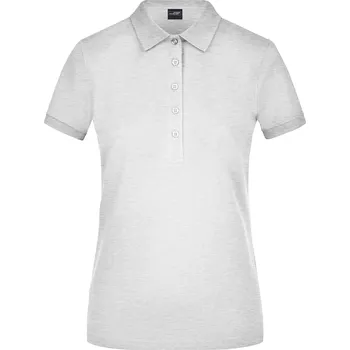 Dámské tričko Dámské triko s límečkem elastic JAMES NICHOLSON JN709 GREY HEATHER M