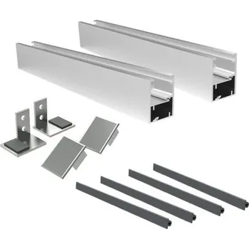 Francouzské okno hliník rám bez skla, kotvení do okna, t=10,76-21,52