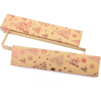 Dárková krabička Vánoční dárková krabička na náramek červený vzor