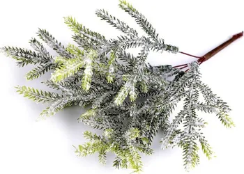 Vánoční dekorace Stoklasa Větvička jehličnan ojíněná zelená