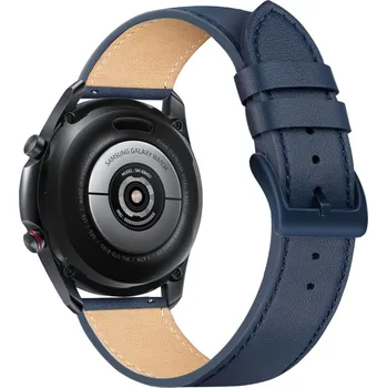 Telefonní příslušenství Kožený řemínek FIXED Leather Strap s šířkou 22mm pro smartwatch, modrý