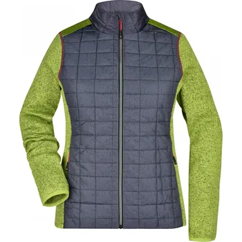 Dámská mikina Dámská mikina JAMES NICHOLSON JN741 KIWI MELANGE/ANTHRACITE MELANGE XS