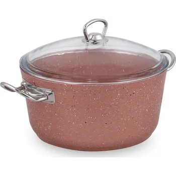 Hrnec Růžový hliníkový hrnec s poklicí Güral Porselen Classic, ø 24 cm ID_1405235