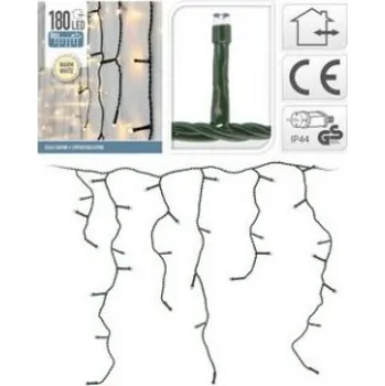 MAT osvětlení vánoční 6m 180LED teplá BÍ, ZÁVĚS, ZE, IP44