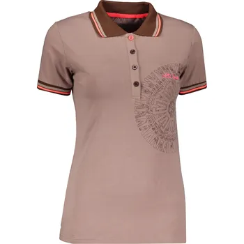 Dámské tričko Dámské triko s límečkem ALTISPORT ALIARA HNĚDÁ 36