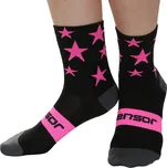 ponožky Sensor Stars - Black/Pink 39-42