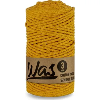 Nit Bavlněná šňůra 3mm, 100m, HORČICOVÁ