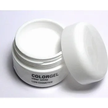 LION COSMETICS Lion UV gel barevný, clear white 12ml