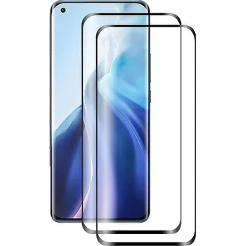 3x Picasee 3D zahnuté ochranné sklo pro Xiaomi Mi 11 Ultra - černé - 2+1 zdarma