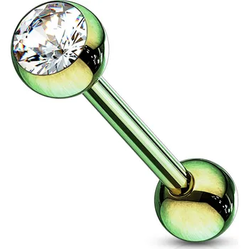 Piercing Atreya Ocelová činka se zirkonem Barva: Zelená