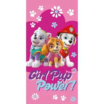 Jerry Fabrics Paw Patrol dětská froté osuška 70 x 140 cm, Girls Pup Power