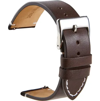 MůjMiBand.cz Ručně vyráběný řemínek z pravé kůže pro chytré hodinky 22mm Barva: tmavě hnědá