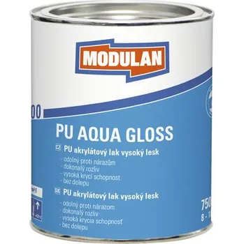 barva a nátěr na dřevo Barevný lak Modulan PU Aqua Gloss vysoký lesk RAL7016 Antracitová šedá 0,75 l