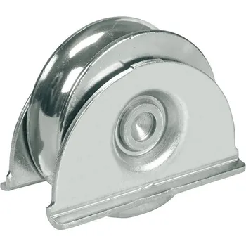 Pohon brány IBFM Kladka 387L - jednoložisková kladka s kulatou drážkou 20mm, průměr kladky 60-100 mm s držákem pro navaření a zapuštění kladky do jeklu brány Velikost: 80