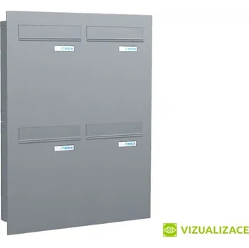 Poštovní schránka Poštovní schránka typu A (260x330x100) - pro zazdění s čelní deskou - lakovaná - RAL 7040 MAT. - ŠEDÁ