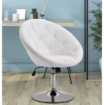 Designové otočné křeslo 68 x 63 x 80-92 cm | bílé