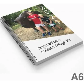 Samolepící etiketa Tisk poznámkového bloku se spirálou - A6