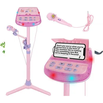 Hudební nástroj pro děti ISO 11472 Dětský karaoke set růžový