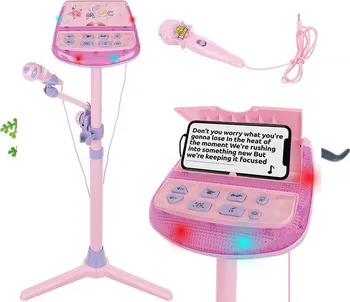 Hudební nástroj pro děti ISO 11472 Dětský karaoke set růžový