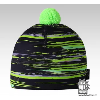 Čepice Chlapecká zimní funkční čepice Dráče - Flavio 098, černá/ zelinkavá Barva: Černá, Velikost: S 50-52