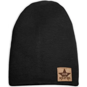Baby Nellys Dětská bavlněná čepice - dvouvrstvá, černá, vel. 110, 110 (4-5r)