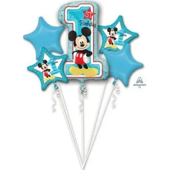 Party dekorace Balónková sada - Mickey mouse - 1. narozeniny - 5 ks