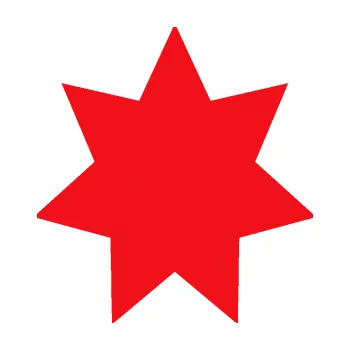 Samolepící dekorace SAMOLEPKA Hvězda 003 (10 - červená) NA AUTO, NÁLEPKA, FÓLIE, POLEP, TUNING, VLASTNÍ TEXT, TISK, AUTOSAMOLEPKY.cz, POLEPY, OBRÁZEK, LOGO, SAMOLEPKY