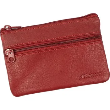 Malá kožená hladká klíčenka Albatross 01 MINI tmavěčervená | KabelkyproVas.cz