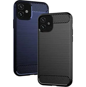 Pouzdro na mobilní telefon Ochranný silikonový obal karbon pro Apple iPhone 13 Pro Max - černý