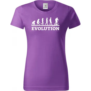 Pánské tričko Evolution skialpy, bílý tisk - Dámské tričko Basic - Nejoblíbenějí - XL