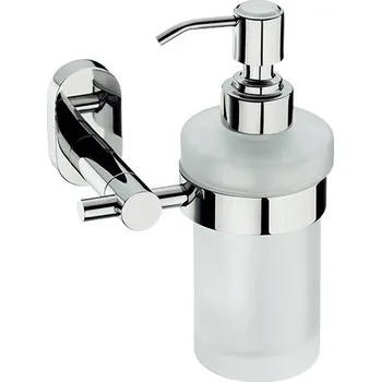 Dávkovač mýdla Kela Nerezový nástěnný dávkovač mýdla s držákem Lucido 250 ml, stříbrná