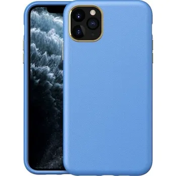 Pouzdro na mobilní telefon Nárazuvzdorný kryt s texturou kůže pro iPhone 11 Pro Max - světle modrý