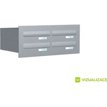 Poštovní schránka Poštovní schránka B-0469 - pro zazdění s čelní deskou - lakovaná - RAL 8017 MAT. - HNĚDÁ ČOKOLÁDOVÁ