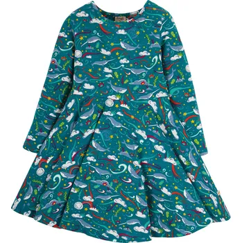 Dívčí šaty Dívčí šaty s dlouhým rukávem Velryby a kosmická vlna Frugi Velikost: 6-12m