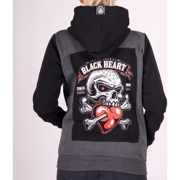 Dámská mikina Dámská Mikina BLACK HEART LOVER HD Barva: Černá, Velikost: XL