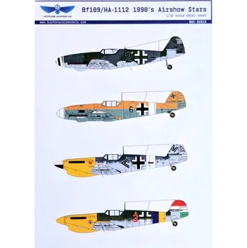 Plastikový model 1/32 Decal Bf 109/HA-1112 1990s Airshow Star