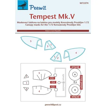Plastikový model 1/72 Canopy mask Tempest Mk.V (KP)