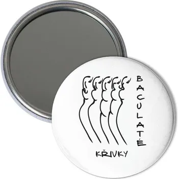 Kosmetické zrcátko Zrcátko s potiskem Zrcátko baculaté křivky