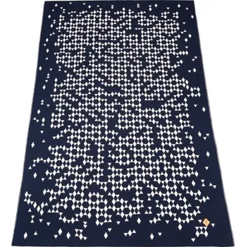 Polštář Kama pletená Merino deka Q4070 108 - tmavě modrá 130x190