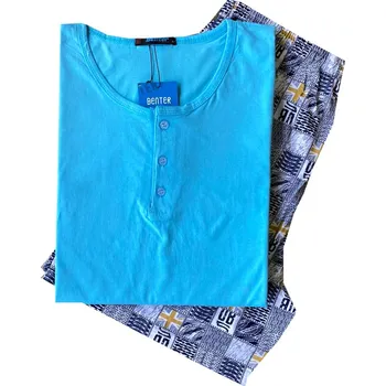 n-feel Pánské pyžamo krátké Benter - H8558 Barva: Tyrkysová, Velikost: M